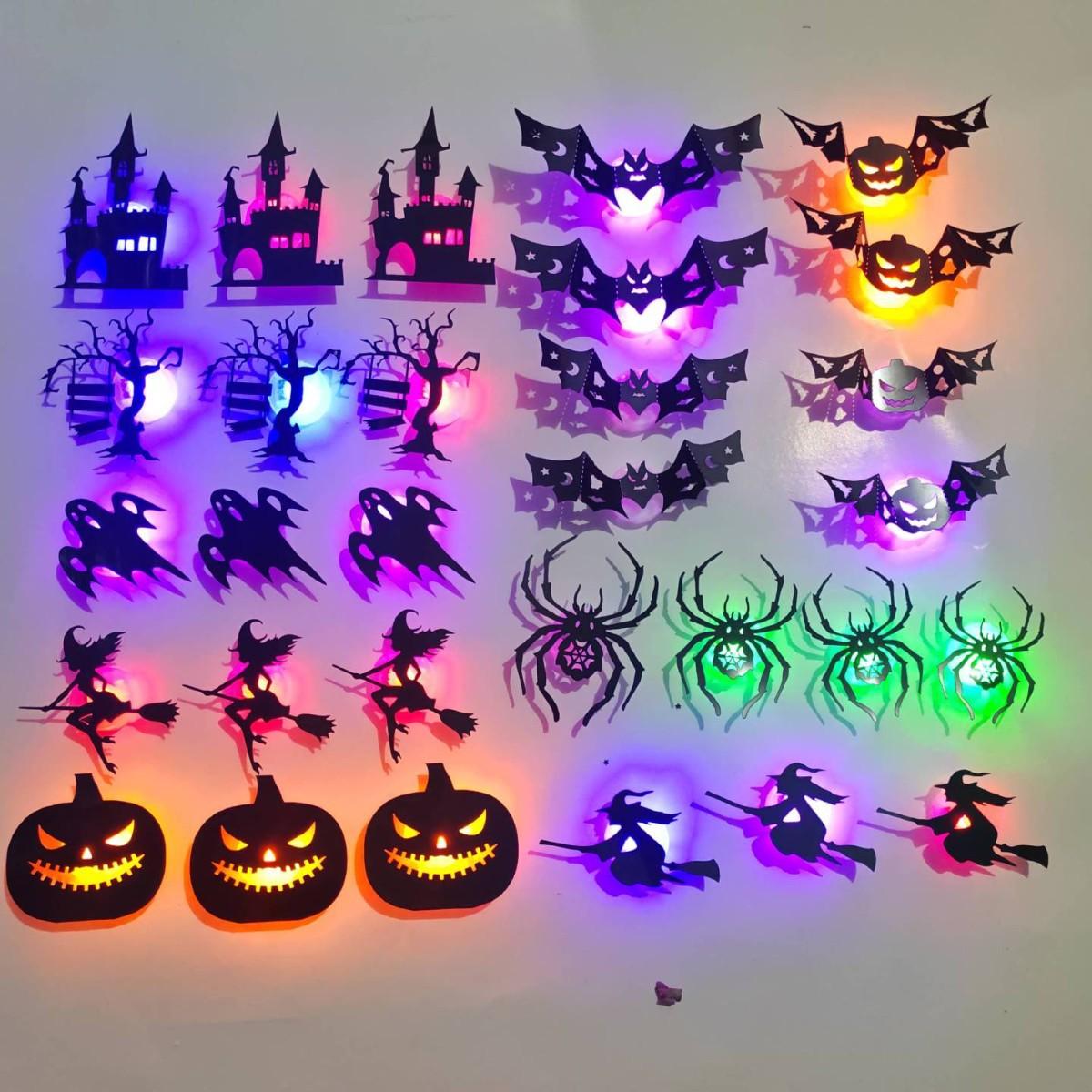 Sticker mural ajouré lumineux sur le thème d'Halloween