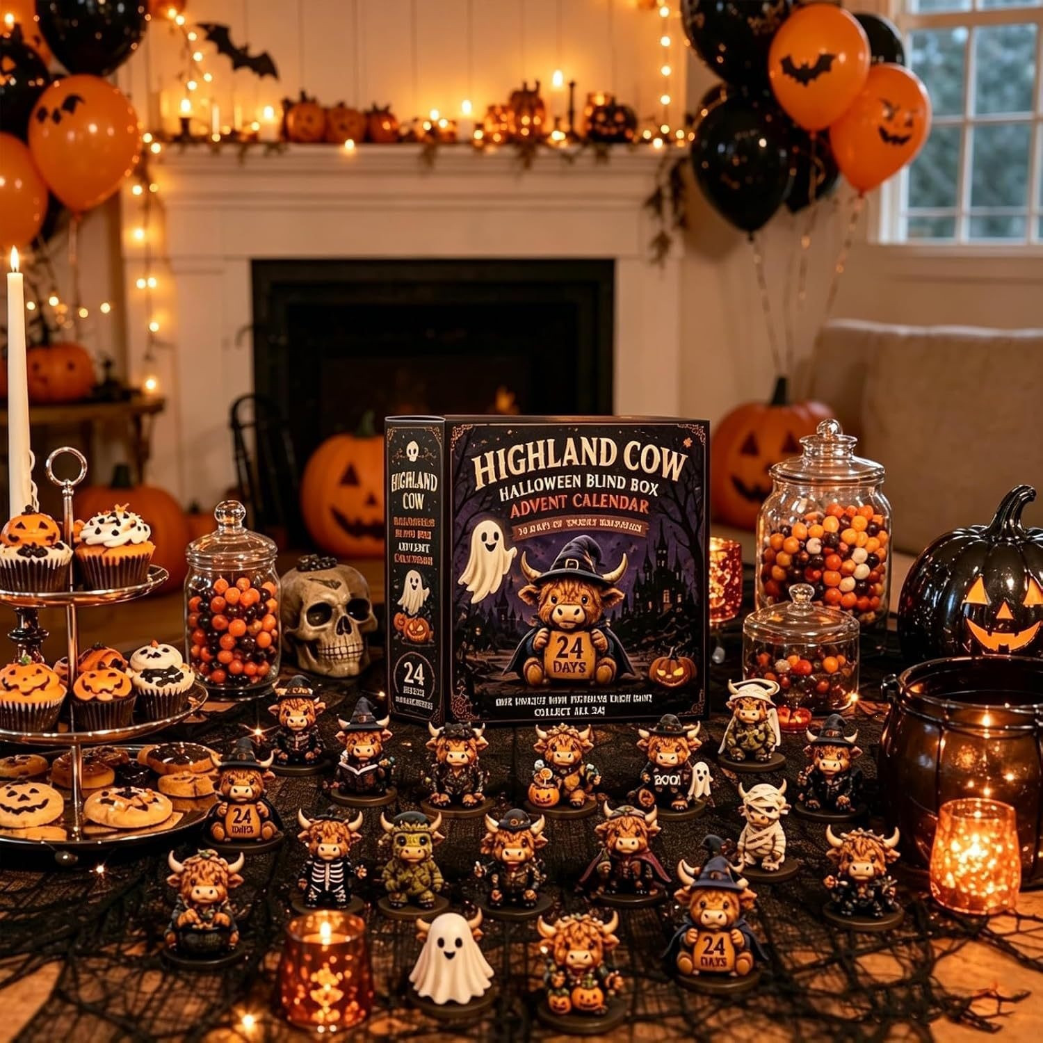Calendrier de l'avent d'Halloween à cases
